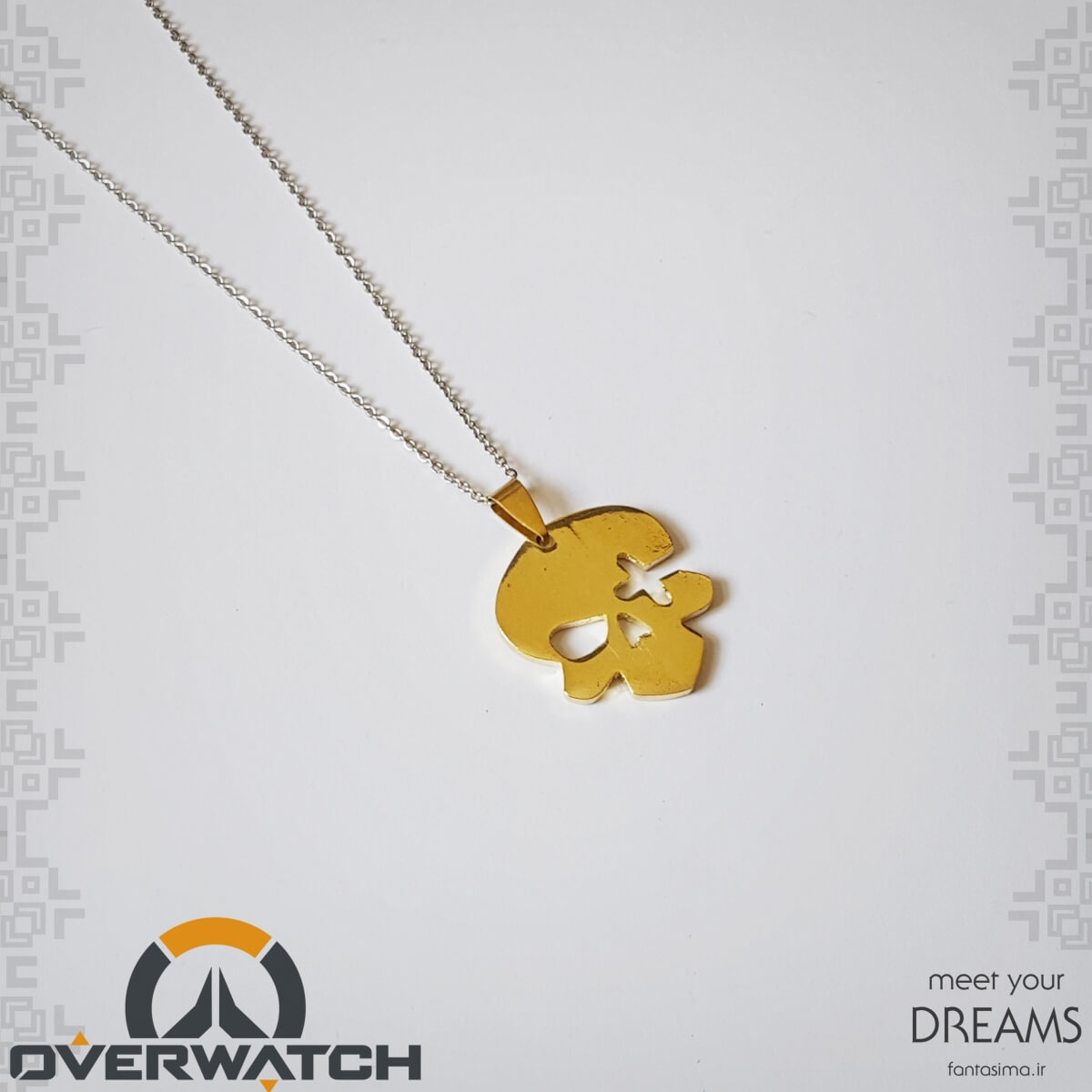 گردنبند استیل نماد مکری -اورواچ - طلایی