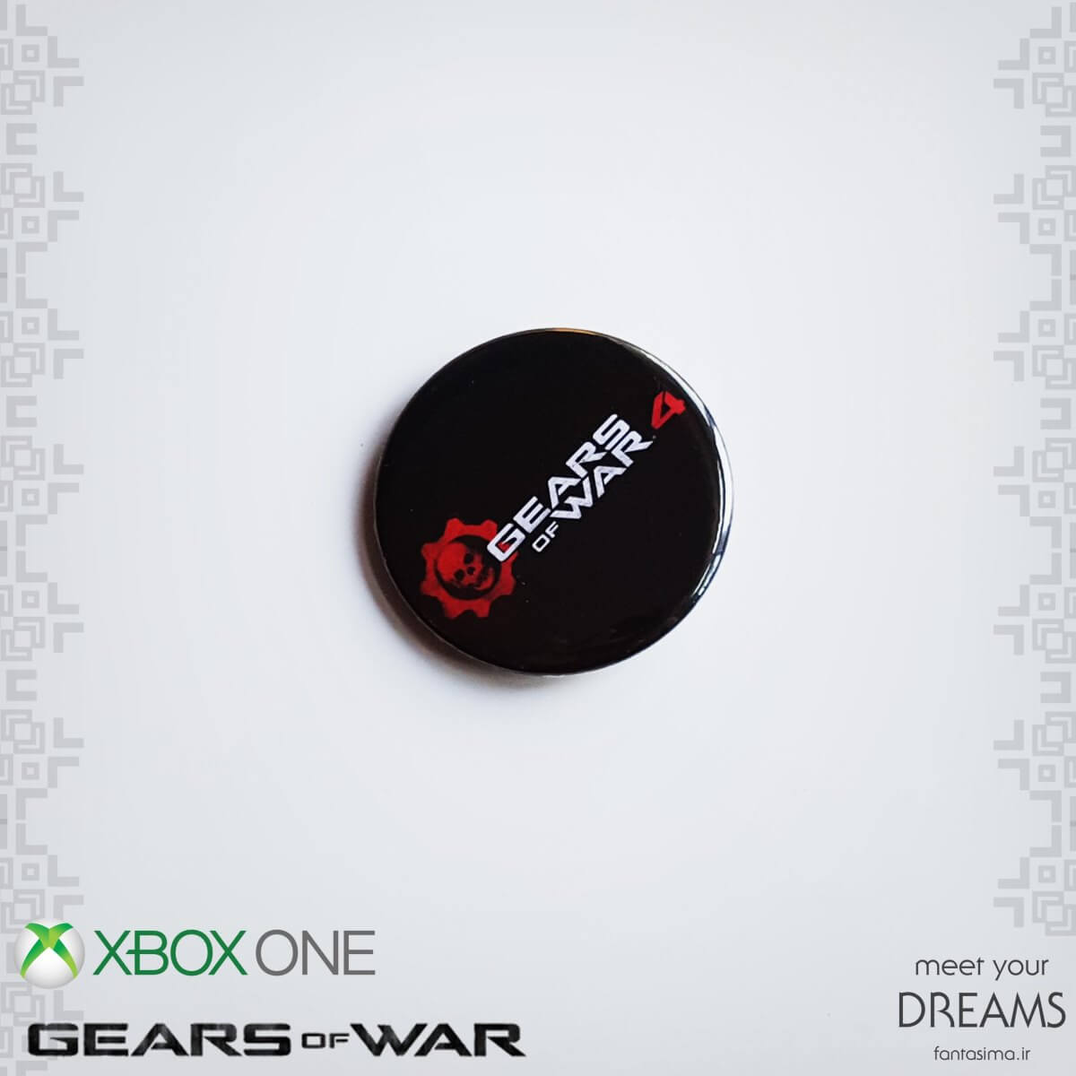 پیکسل فلزی نماد gears of war 4
