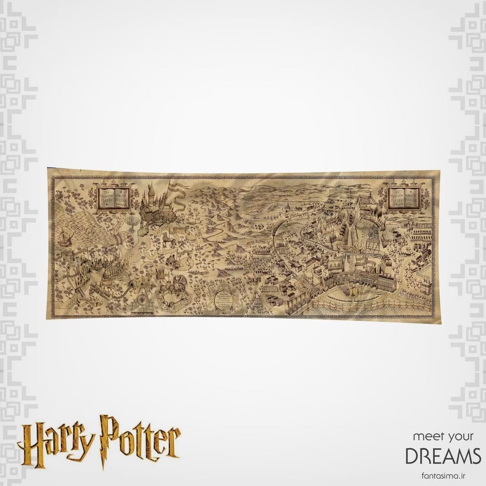 نقشه پارچه ای دنیای جادویی هری پاتر