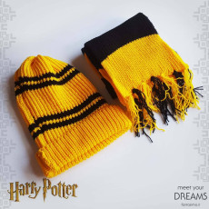 ست دست باف شال و کلاه هافلپاف